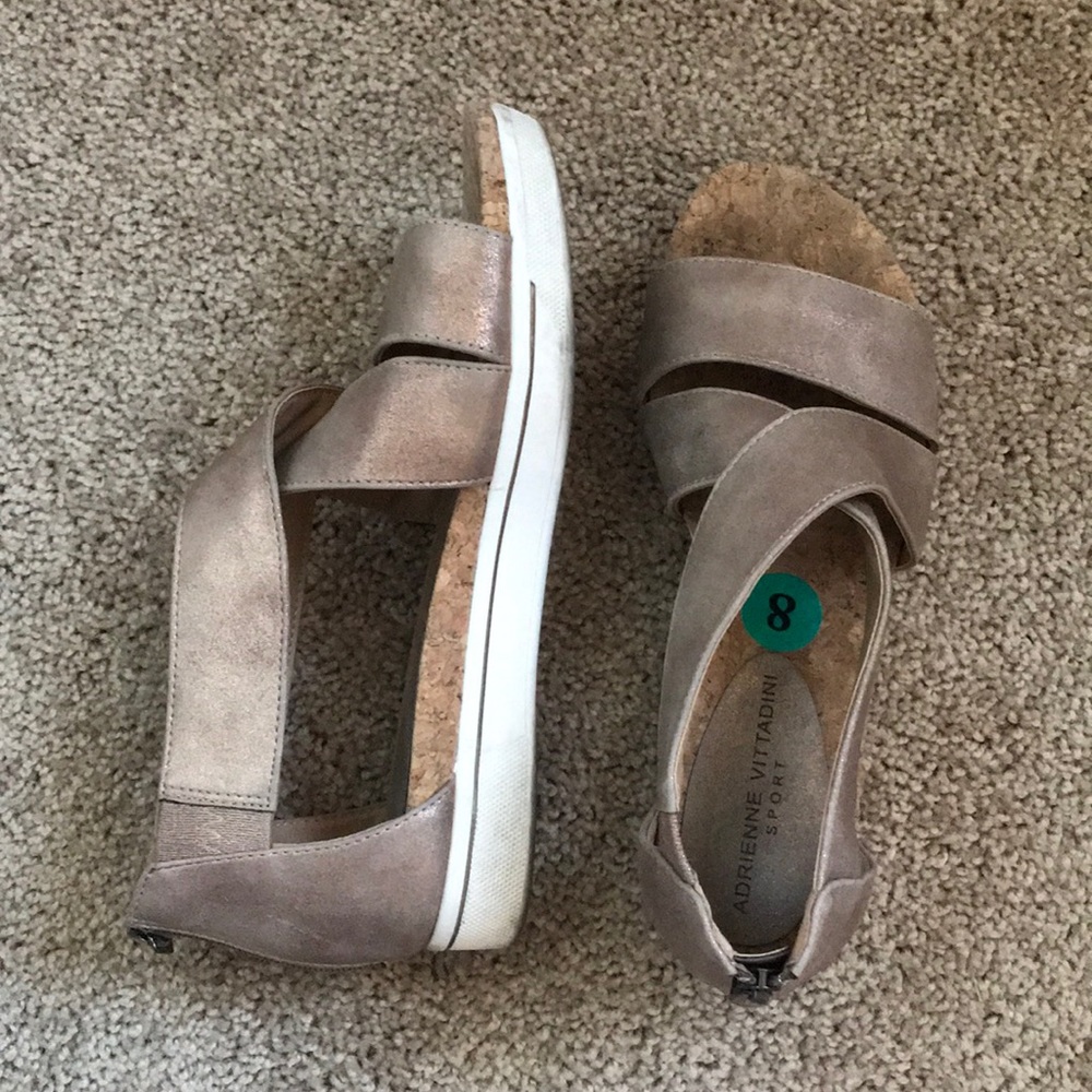 Rose gold strapped sandal